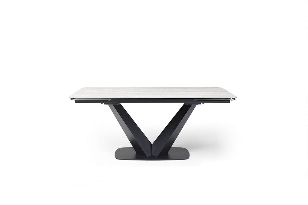 9189 Dining Table With 1239 Swivel Beige Chairs - 9189 - 1239 - 6Chair | ESF | Home Elegance USA