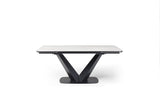 9189 Dining Table With 1239 Swivel Beige Chairs - 9189 - 1239 - 6Chair | ESF | Home Elegance USA