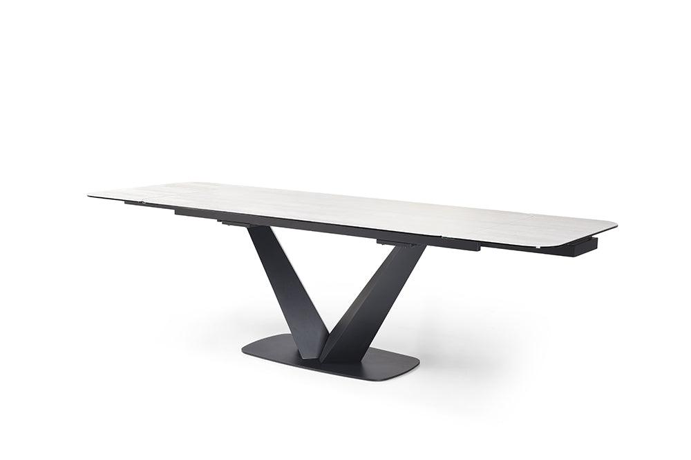 9189 Dining Table With 1239 Swivel Beige Chairs - 9189 - 1239 - 6Chair | ESF | Home Elegance USA