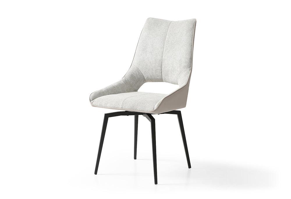 9189 Dining Table With 1239 Swivel Beige Chairs - 9189 - 1239 - 6Chair | ESF | Home Elegance USA