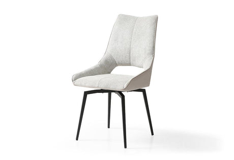 9189 Dining Table With 1239 Swivel Beige Chairs - 9189-1239-4Chair | ESF