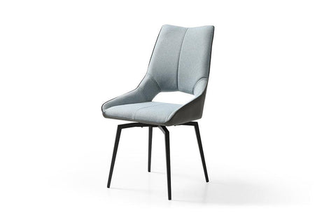 9189 Dining Table With 1239 Swivel Blue Chairs - 9189-1239-4Bluechair | ESF