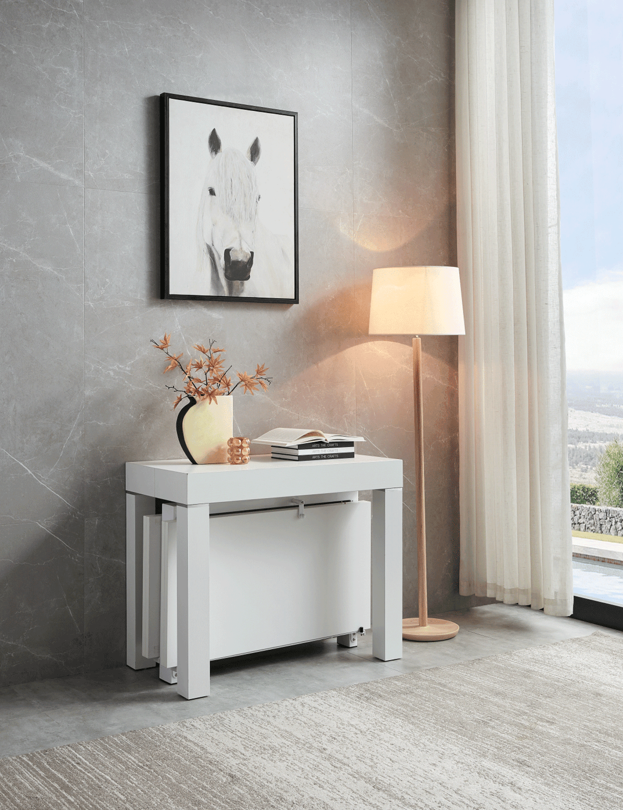Esf Furniture - Extravaganza 2241 Dining Table Transformer In Mat - 2241Table