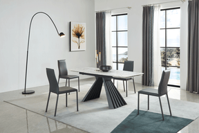 Extravaganza 152 Marble Dining Table With 196 Grey Chairs - 152Diningtable-196-4Chair | ESF