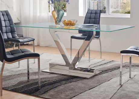 Zig Zag Dining Table 160 With 365 Black Chairs - Zztable160-365 | ESF