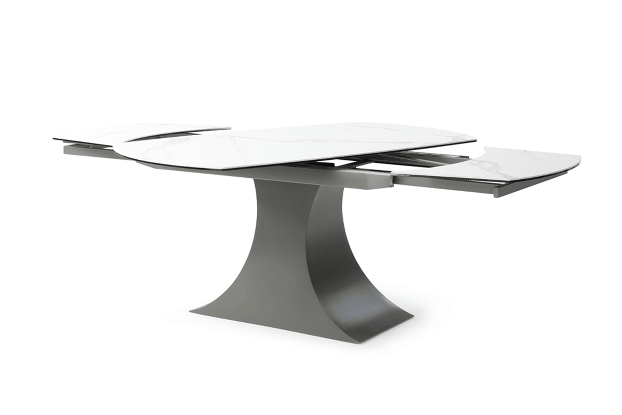 Esf Furniture - Extravaganza 7 Piece Dining Table Set 9035 Table With 1254 Chairs In Mat/Shiny - 9035-1254-6Chair