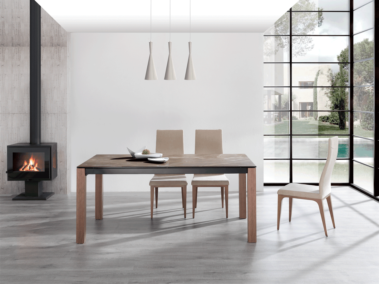 Esf Furniture - Iron Dining Table With Igni Chairs - Irontable-Ignichair