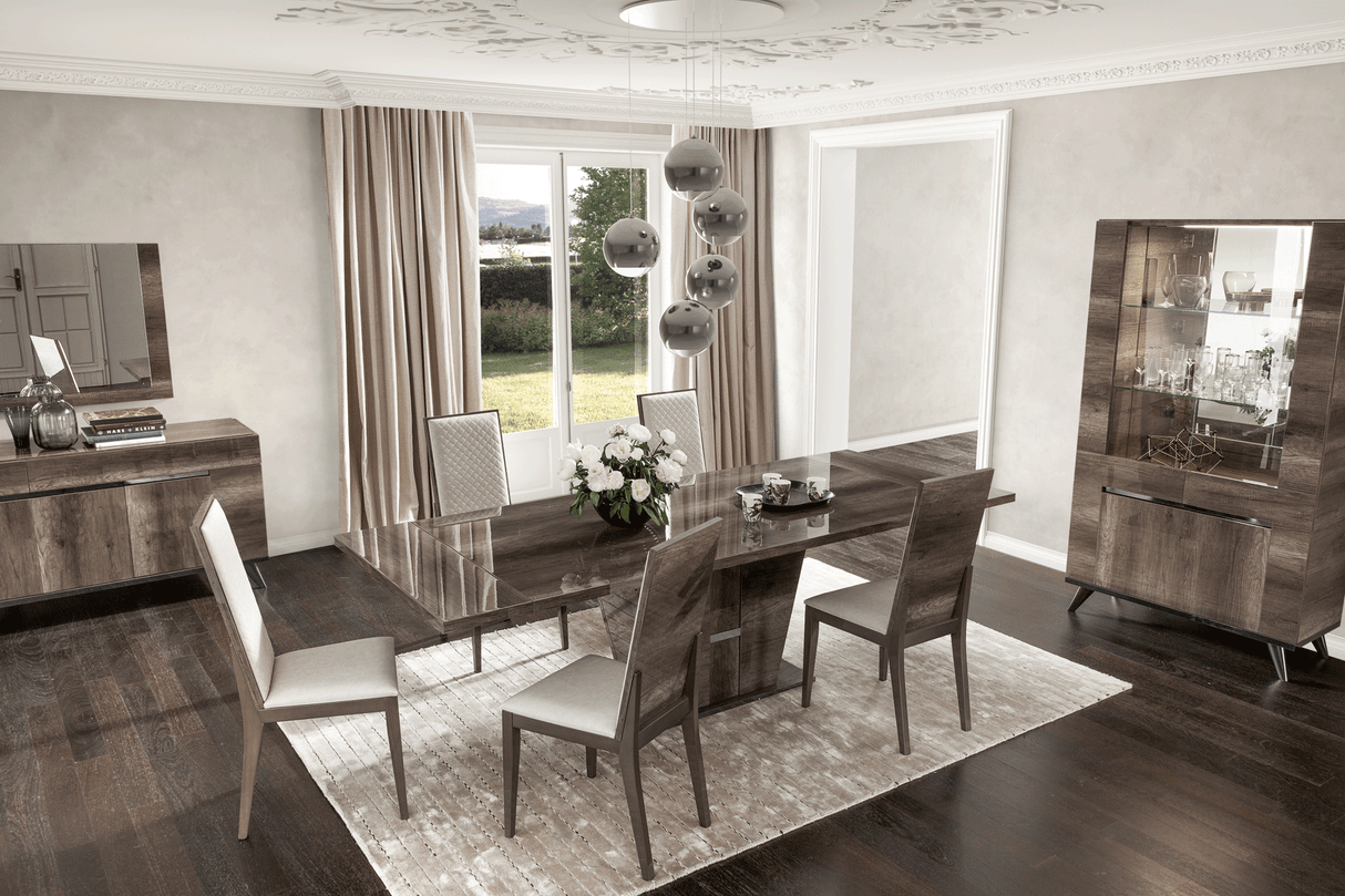 Esf Furniture - Medea 8 Piece Dining Table Set In Oak - Medea-8Set-4Chair