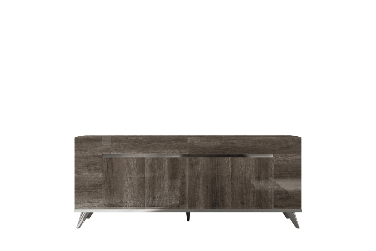 Esf Furniture - Medea 8 Piece Dining Table Set In Oak - Medea-8Set-4Chair