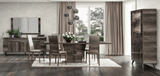 Esf Furniture - Medea 8 Piece Dining Table Set In Oak - Medea-8Set-4Chair