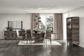 Medea 10 Piece Dining Room Furniture Set In Oak - Medea-10Set | ESF