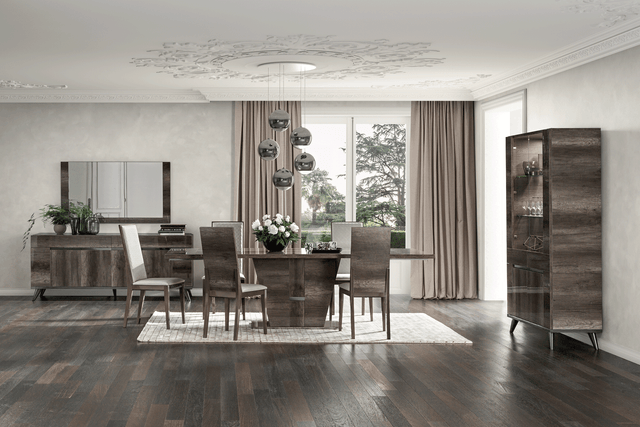 Esf Furniture - Medea 10 Piece Dining Room Furniture Set In Oak - Medea-10Set