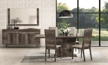 Medea 8 Piece Dining Table Set In Oak - Medea-8Set-4Chair | ESF