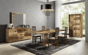 Picasso 8 Piece Dining Table Set In High Gloss Lacquer - Picasso-8Set-4Chair | ESF