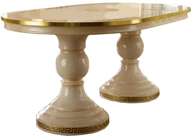 Aida Dining Table With 18" Ext. - Aidatableivory | ESF | Home Elegance USA