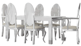 Esf Furniture - Carmen White Dining Table With Extension - Carmentablewhite