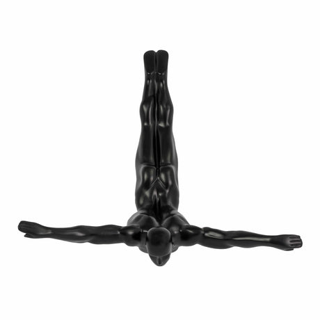 Diver Wall Art Decor Sculpture // 22" Matte Black - Home Elegance USA