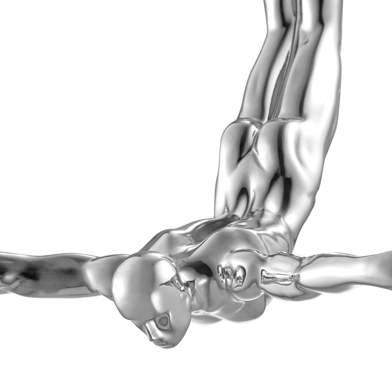 Diver Wall Decor Sculpture // 22" Chrome - Home Elegance USA