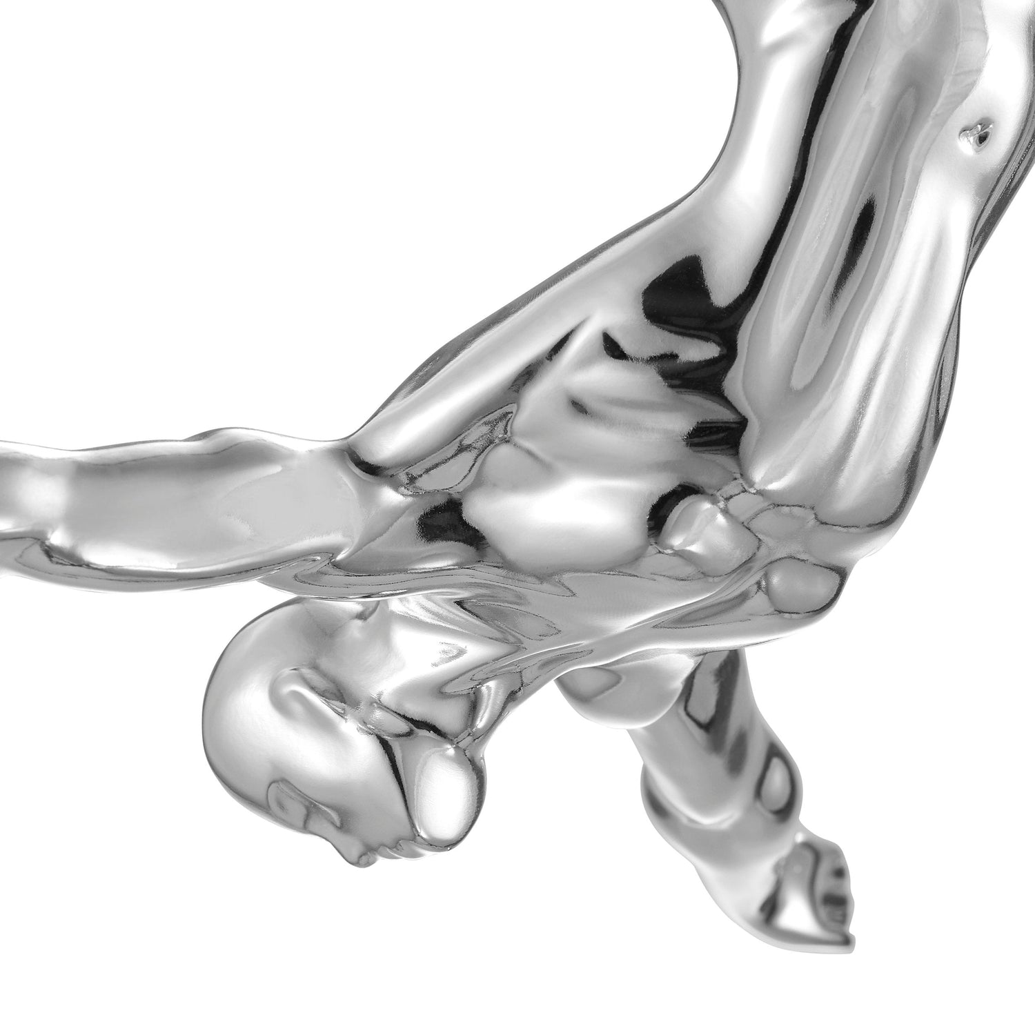 Diver Wall Decor Sculpture // 22" Chrome - Home Elegance USA