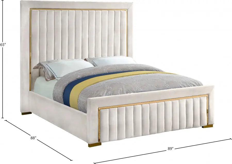 Dolce Velvet Platform Bed by Meridian Furniture Meridian Furniture