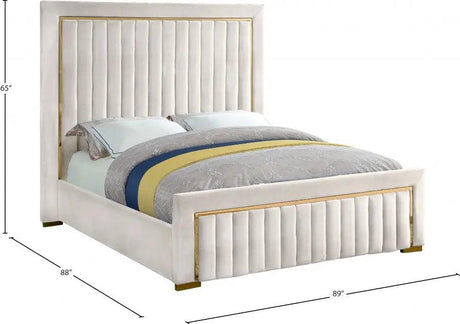 Dolce Velvet Platform Bed by Meridian Furniture Meridian Furniture