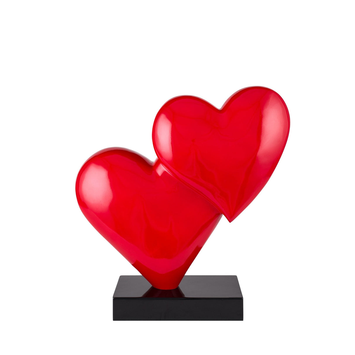Double Heart Sculpture // Red - Home Elegance USA