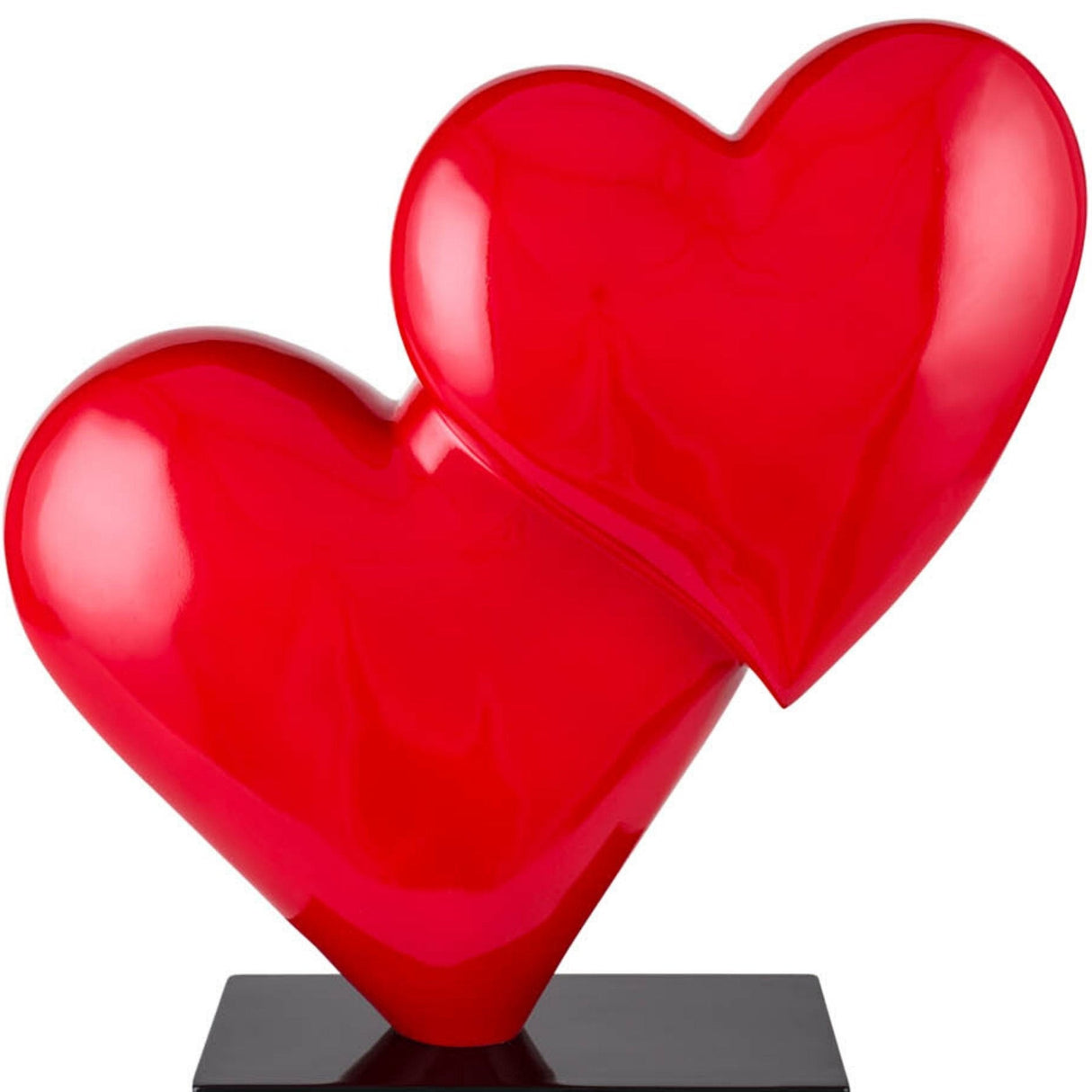 Double Heart Sculpture // Red - Home Elegance USA