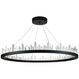 Elegant Lighting Malta Hang Led Satin Dark Grey 42" Chandelier - Home Elegance USA