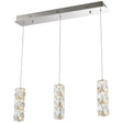 Polaris 3 Lights Chrome With Clear Crystal Pendant | Elegant Lighting