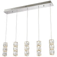 Polaris 5 Lights Chrome With Clear Crystal Pendant | Elegant Lighting