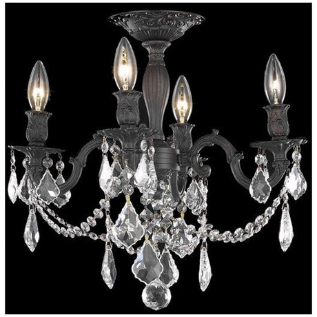 Elegant Lighting Rosalia 4 Lights E12 17-Inch Flush Mount - Home Elegance USA