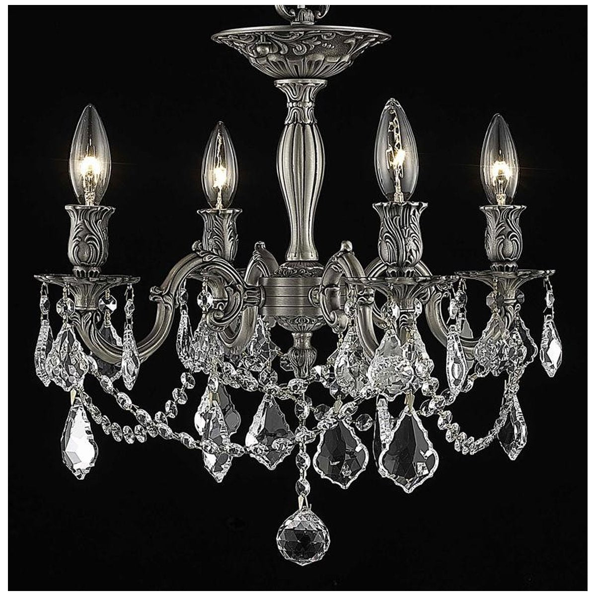 Elegant Lighting Rosalia 4 Lights E12 17-Inch Flush Mount - Home Elegance USA