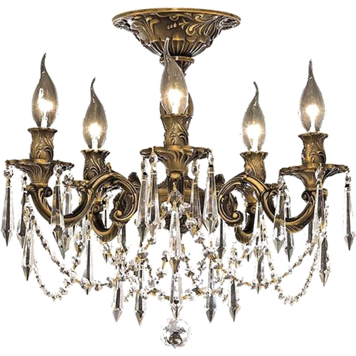 Elegant Lighting Rosalia 5 Lights 18-Inch Flush Mount - Home Elegance USA