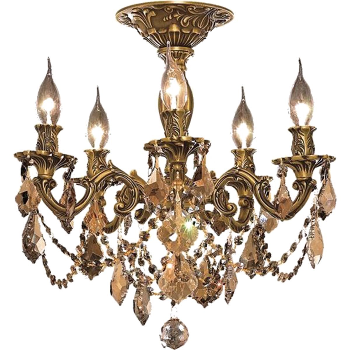 Elegant Lighting Rosalia 5 Lights 18-Inch Flush Mount - Home Elegance USA