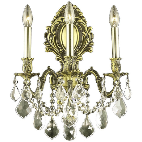 Monarch 3 Lights Wall Sconce | Elegant Lighting