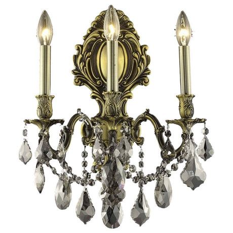 Monarch 3 Lights Wall Sconce | Elegant Lighting