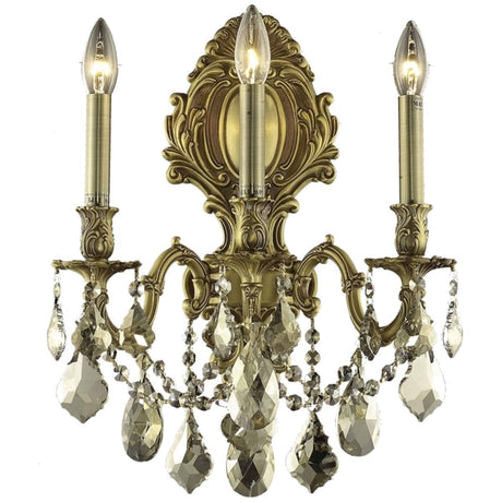 Monarch 3 Lights Wall Sconce | Elegant Lighting