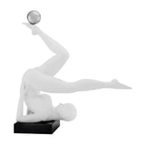 Emma Doll Sculpture // Matte White and Steel - Home Elegance USA