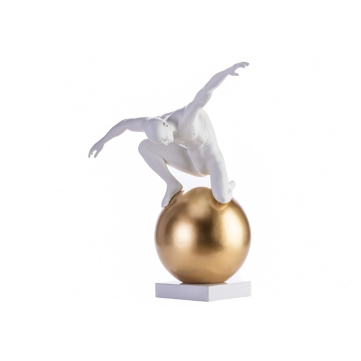 Equilibrium Structure // Matte White and Gold - Home Elegance USA