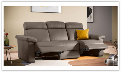 Estremo Leather Triple Motion Power Recliner Sofa