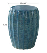 Uttermost Harbor Aque Blue Garden Stool - Home Elegance USA