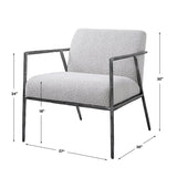 Uttermost Brisbane Light Gray Accent Chair - Home Elegance USA