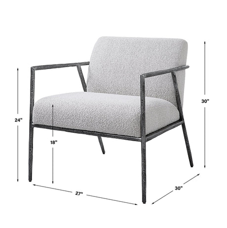 Brisbane Light Gray Accent Chair | Uttermost | Home Elegance USA