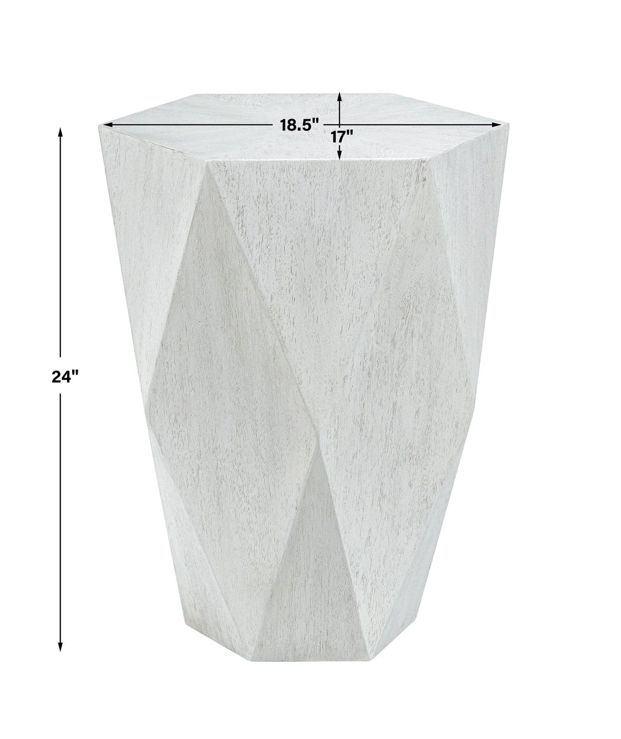 Uttermost Volker White Side Table - Home Elegance USA