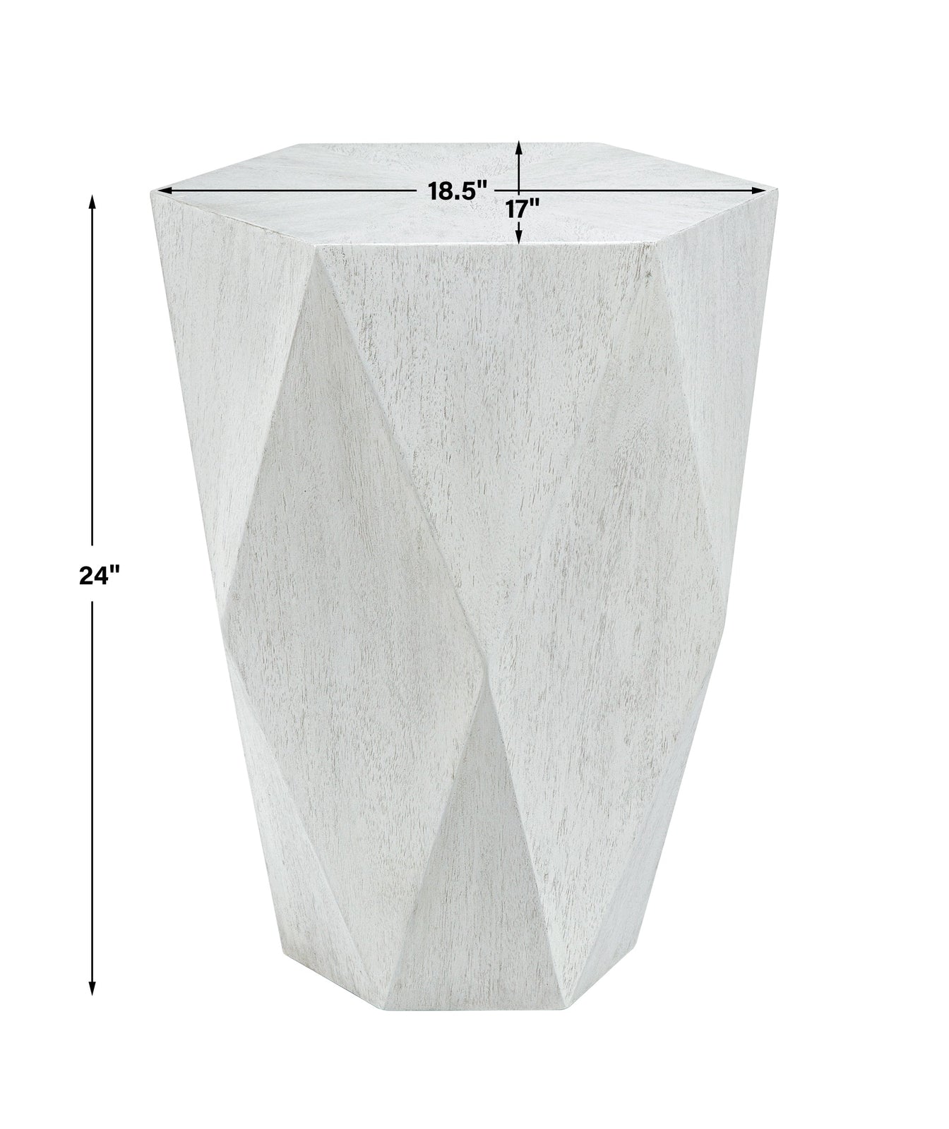 Uttermost Volker White Side Table - Home Elegance USA