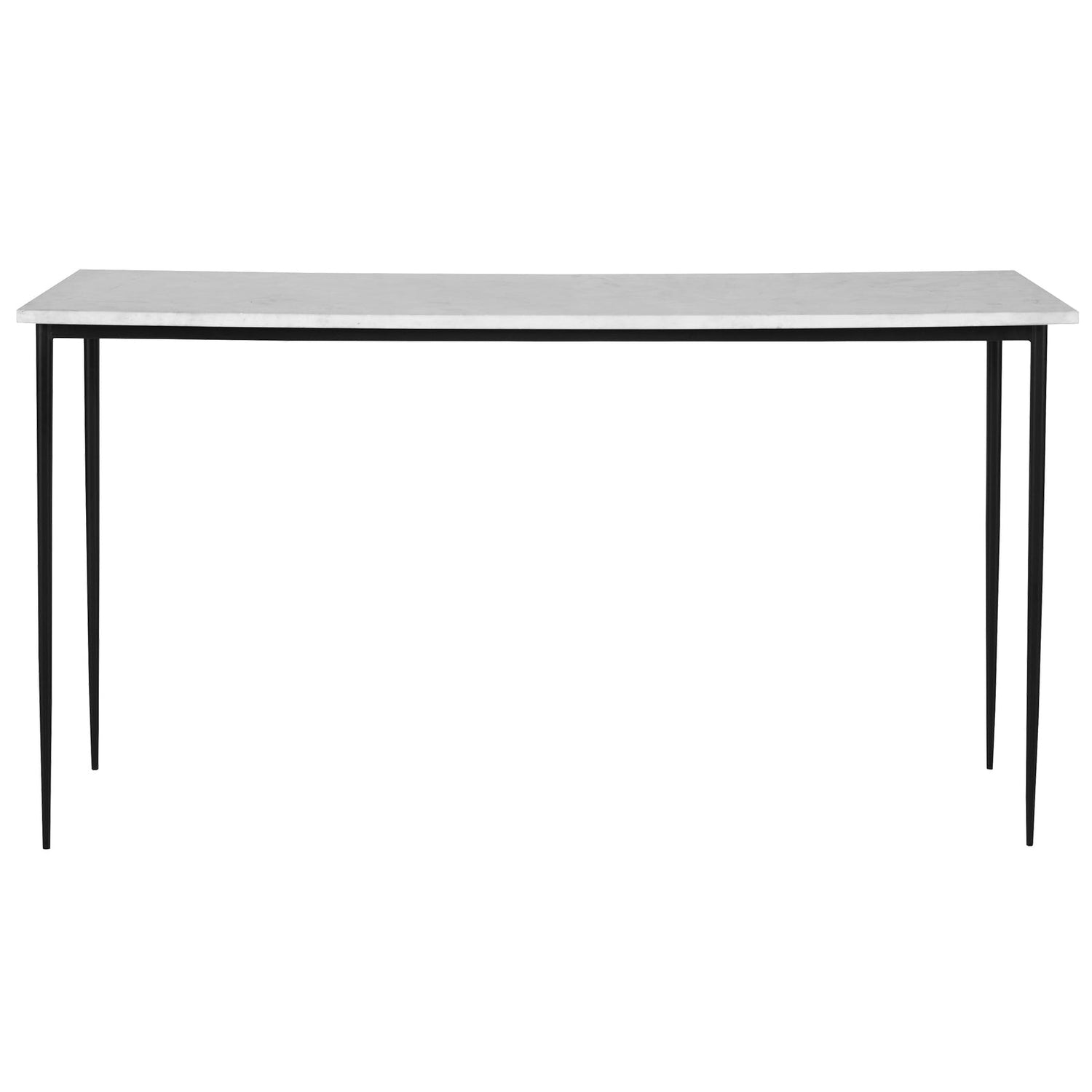 Uttermost Nightfall White Marble Console Table - Home Elegance USA