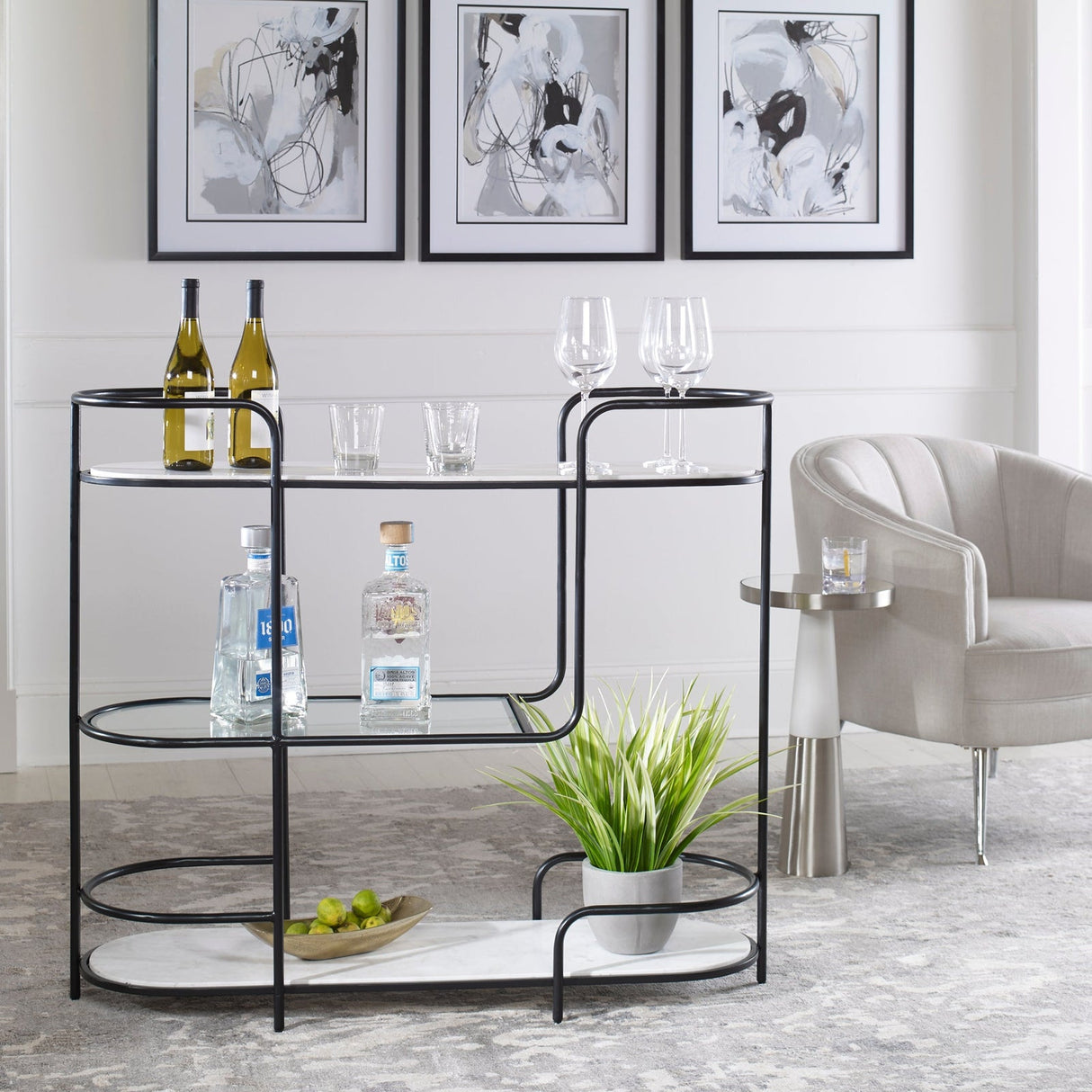 Uttermost Trolley Bar Console - Home Elegance USA