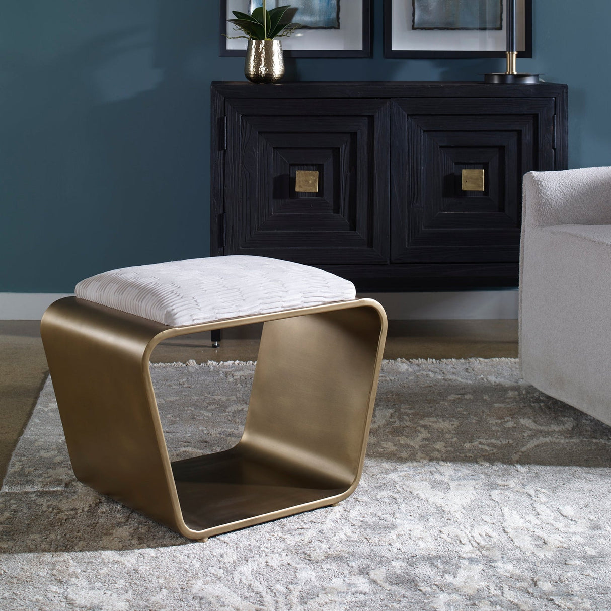 Uttermost Hoop Small Gold Bench - Home Elegance USA