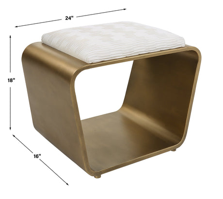 Uttermost Hoop Small Gold Bench - Home Elegance USA