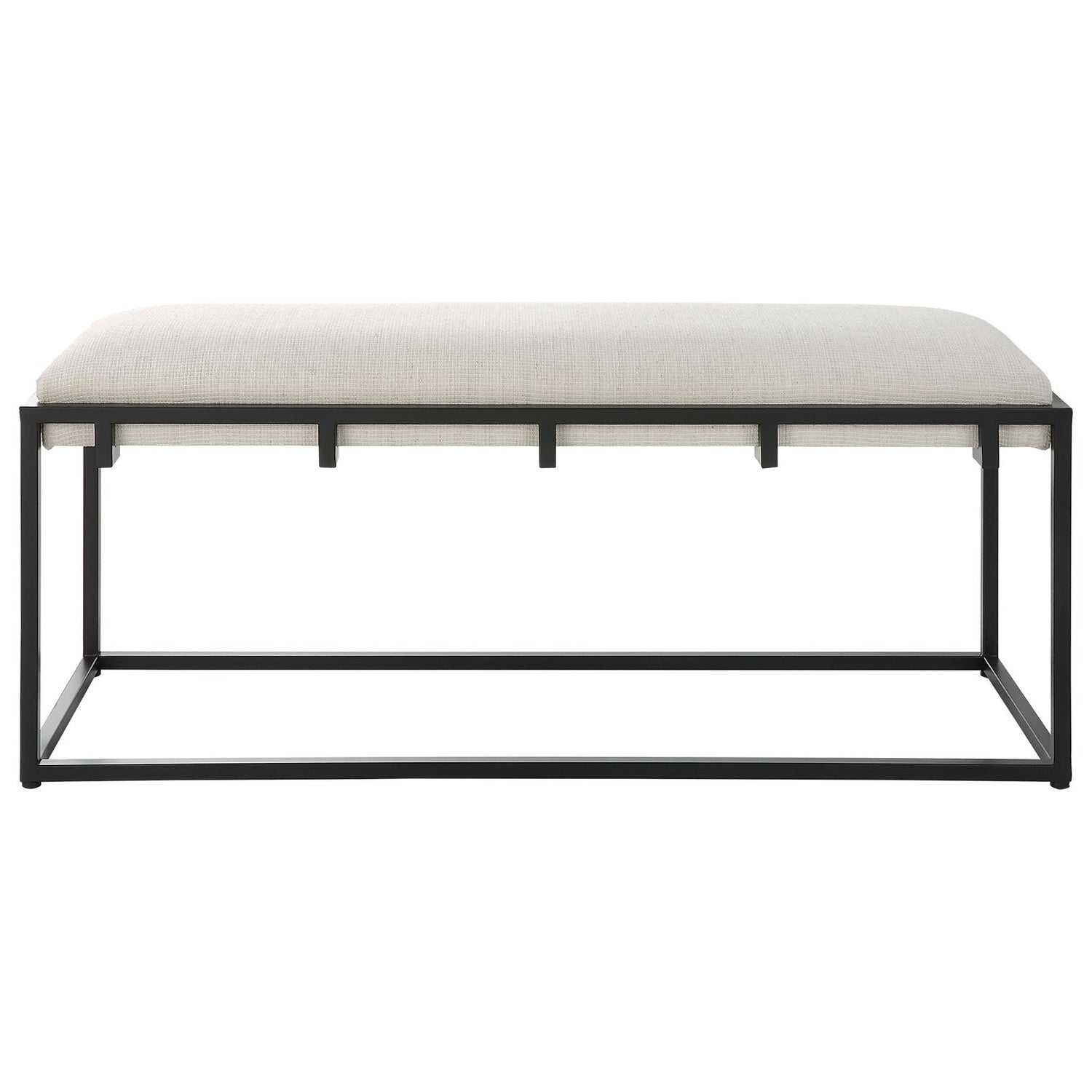 Uttermost Paradox Iron & Fabric Bench - Home Elegance USA